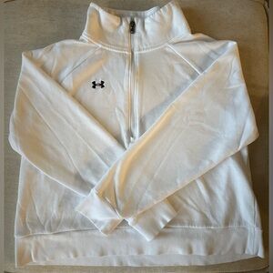 Under Armour Women's White Quarter Zip Sweater